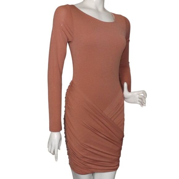 NAKED WARDROBE Dress, L, Bodycon, Rushed/Swaddled Skirt, long sleeves, Wiggle - Picture 3 of 9